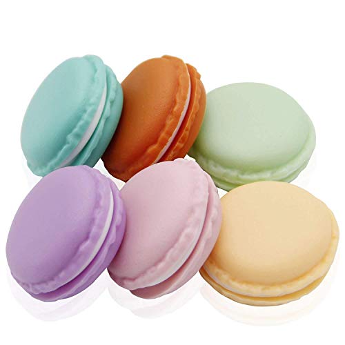 Coolrunner 6PCS Giant Macaron Case, Macaron Jewelry Box, Macaron Cute Pill Box, Colorful Macaron Jewelry Storage Box, Shape Storage Box Candy Cute Pill Organizer Case Container - Image 1
