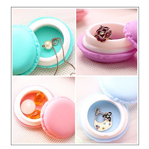 Coolrunner 6PCS Giant Macaron Case, Macaron Jewelry Box, Macaron Cute Pill Box, Colorful Macaron Jewelry Storage Box, Shape Storage Box Candy Cute Pill Organizer Case Container - Image 4