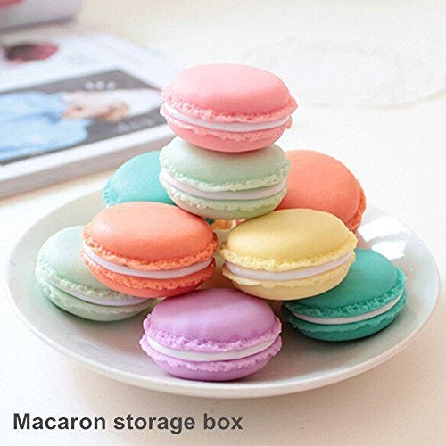 Coolrunner 6PCS Giant Macaron Case, Macaron Jewelry Box, Macaron Cute Pill Box, Colorful Macaron Jewelry Storage Box, Shape Storage Box Candy Cute Pill Organizer Case Container - Image 5