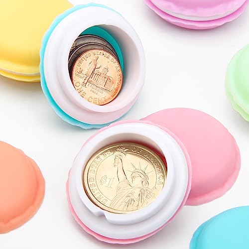 Coolrunner 6PCS Giant Macaron Case, Macaron Jewelry Box, Macaron Cute Pill Box, Colorful Macaron Jewelry Storage Box, Shape Storage Box Candy Cute Pill Organizer Case Container - Image 3