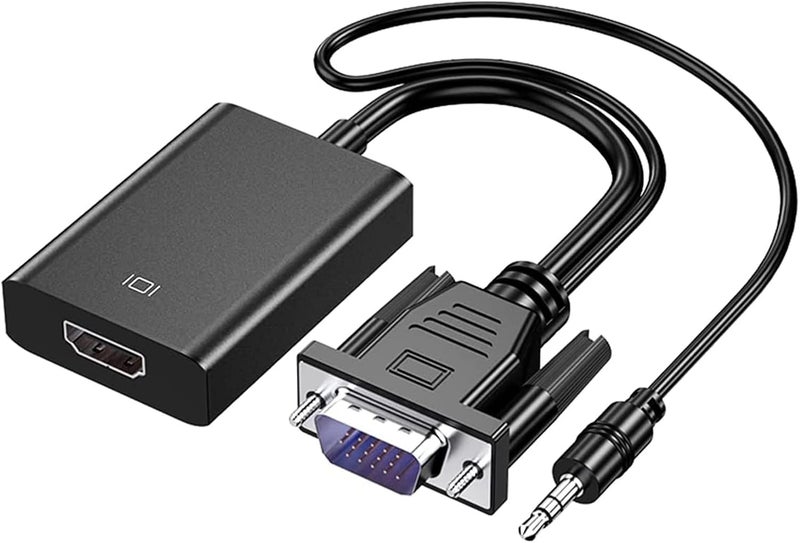 Generic VEGA to HDMI Cable with Audio, 1080P VEGA to HDMI Cable Age Style PC to TV/Monitor, VGA to HDMI Adapter VGA Output to HDMI Input for Computer Laptop PC Monitor HDTV - Image 1