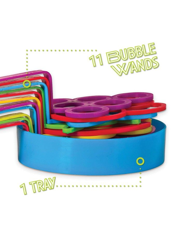 Neliblu Bulk Bubble Wand Set Of 11 Bubbles For Kids Bubbles Wand Assortment Party Favor Set Of Assorted Shapes And Colors Plus A Convenient Bubble Solution Tray - Image 4
