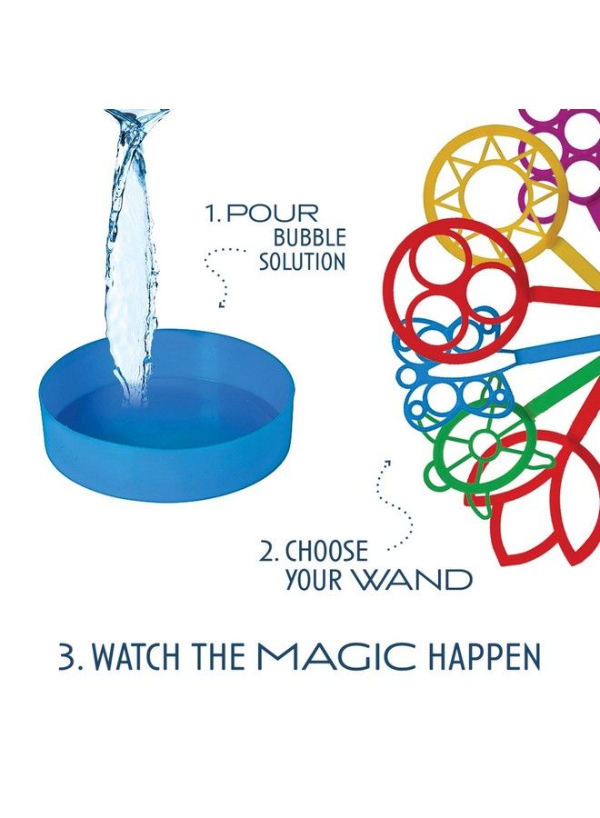 Neliblu Bulk Bubble Wand Set Of 11 Bubbles For Kids Bubbles Wand Assortment Party Favor Set Of Assorted Shapes And Colors Plus A Convenient Bubble Solution Tray - Image 5