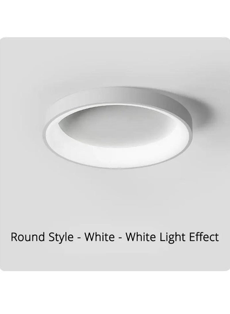 WALALLA LED Ceiling Light,3 Light Color Dimmable Bedroom Lamp Nordic Minimalist Modern Italian Round Led Lamps Living Room Lighting Creative Ceiling for Bedroom/Kitchen/Dining Room,White - Image 3