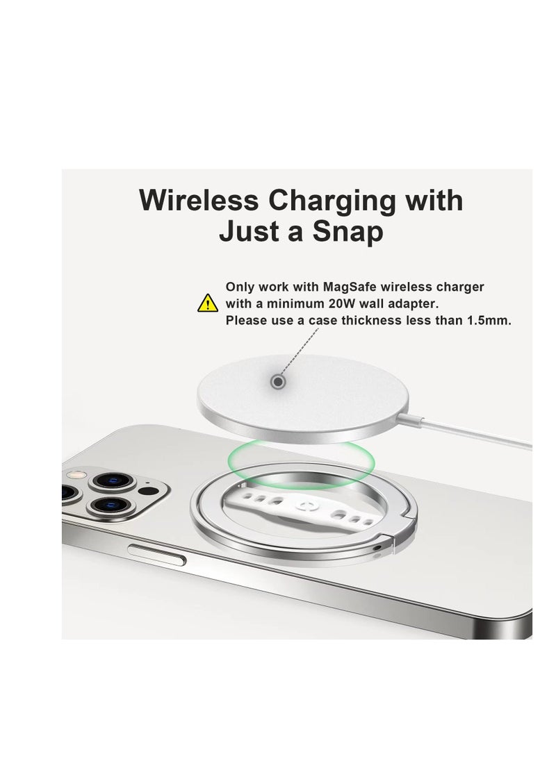 Generic - Magnetic Phone Ring Holder, Upgrade Phone Grip Stand, Magnetic Finger Phone Ring, Removable Magnetic Ring Holder Kickstand Loop, Only for iPhone 14, 13, 12 Pro/Max/Plus - Image 1