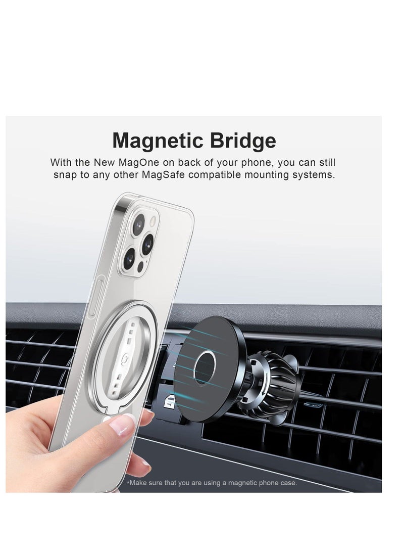 Generic - Magnetic Phone Ring Holder, Upgrade Phone Grip Stand, Magnetic Finger Phone Ring, Removable Magnetic Ring Holder Kickstand Loop, Only for iPhone 14, 13, 12 Pro/Max/Plus - Image 1