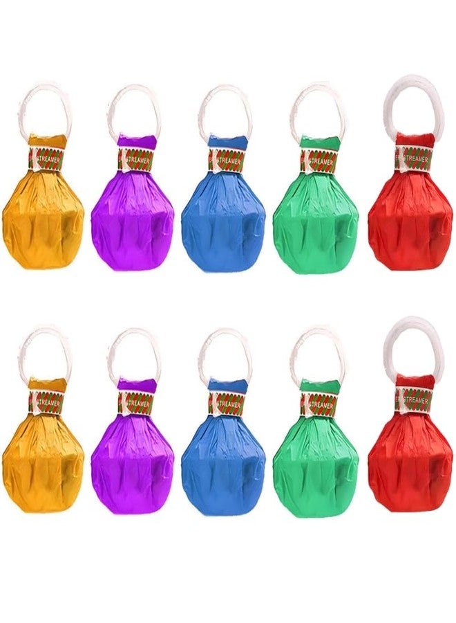 MIXNEX Hand Throw Streamer Confetti – 30 Rolls Colorful Pull String Party Poppers, No Mess Wedding Streamers, Birthday Celebration Handheld Ribbon for Kids & Adults - Image 1