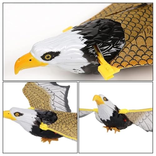HOMOZE Flying Eagle Bird with Spread Wings Toy for Kids| Battery Operated Fly Eagle Toy with Hanging String and Sound | Animal Figure Toys for Toddler Kids | Birthday Gift for Boys and Girls - Image 2