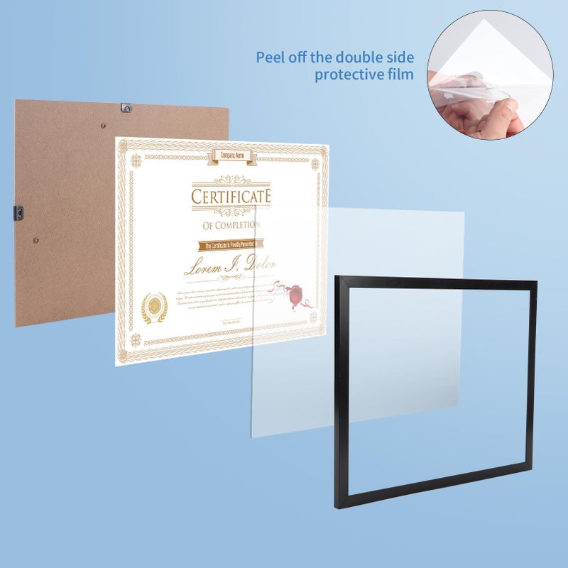 WIFTREY 8.5x11 Black Picture Frame Set of 18  8.5x11 Photo Frames Bulk for Document Certificate Award Diploma  Wall Hanging or Tabletop Display - Image 5