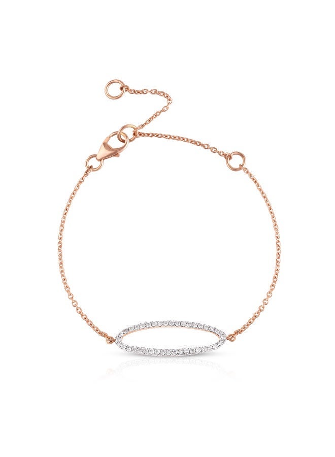 BAFLEH JEWELLERY Authentic Diamond Rose Gold Bracelet with IDT Certificate – Bafleh Exclusive - Image 1