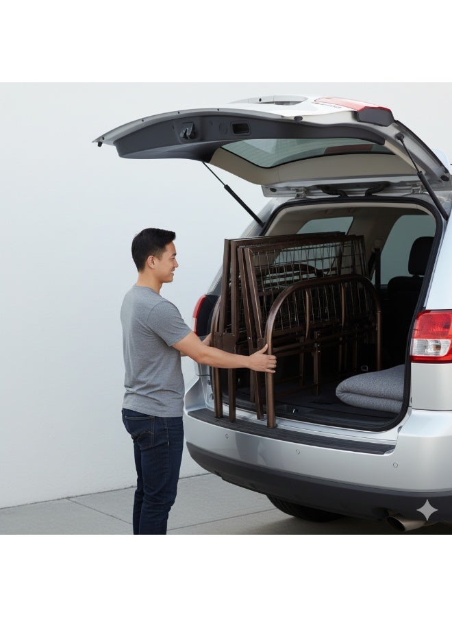 UNIKSAR Single Size Foldable Metal Platform Bed Frame, 90x190 cm Heavy-Duty Iron Slat Support, Space-Saving, No Box Spring Needed, Easy Assembly Guest Bed Base - Image 5