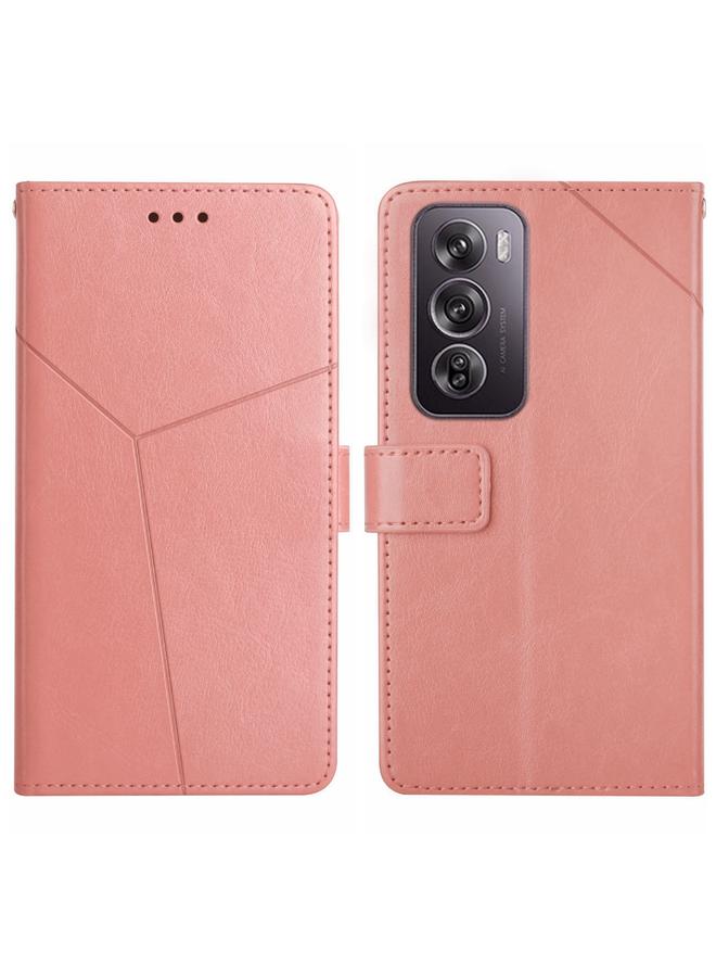S-TOP Case For OPPO Reno12 5G Global Y-shaped Pattern Flip Leather Phone Case - Image 1