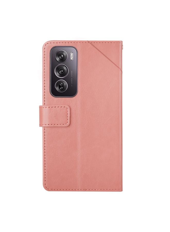 S-TOP Case For OPPO Reno12 5G Global Y-shaped Pattern Flip Leather Phone Case - Image 3