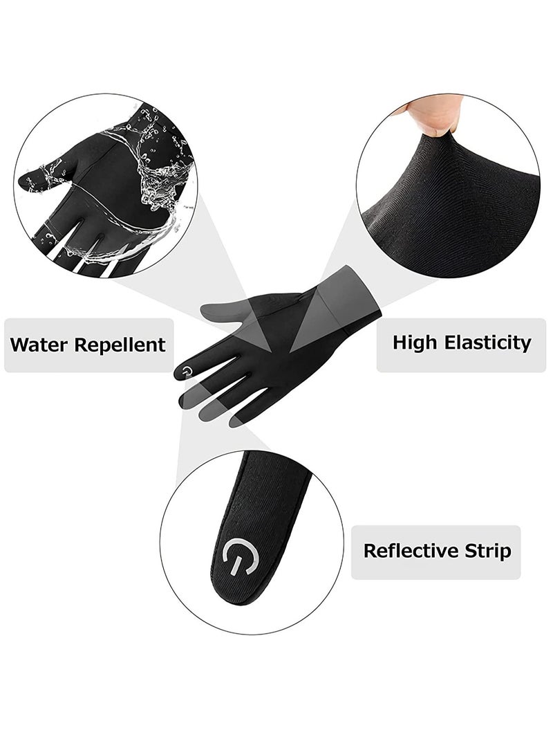SOLARAE Waterproof Touchscreen Winter Cycling Gloves, Thermal Windproof Anti-Slip Sports Gloves for Running, Driving, and Hiking (Size L) - Perfect for Cold Weather Activities! - Image 2