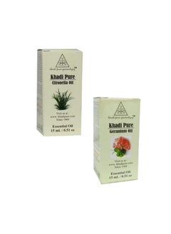 Citronella & Geranium Essential Oil 15 Ml (Pack Of 2)