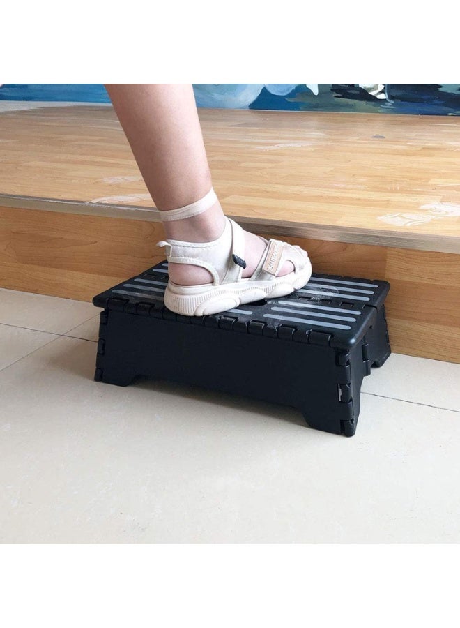 Generic Sturdy Folding Step Stool Portable 5”, Collapsible Half Step for Seniors Older Adults up to 300 lbs Entering Camper Van SUVs and RV, for Elderly People Getting up High Bed or Stairs - Image 2