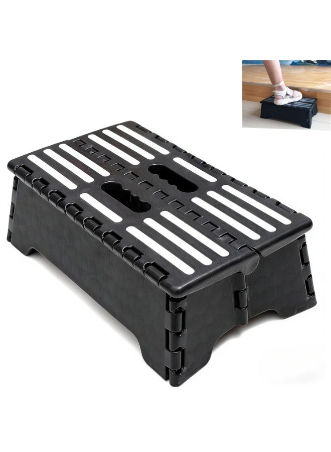 Generic Sturdy Folding Step Stool Portable 5”, Collapsible Half Step for Seniors Older Adults up to 300 lbs Entering Camper Van SUVs and RV, for Elderly People Getting up High Bed or Stairs - Image 1