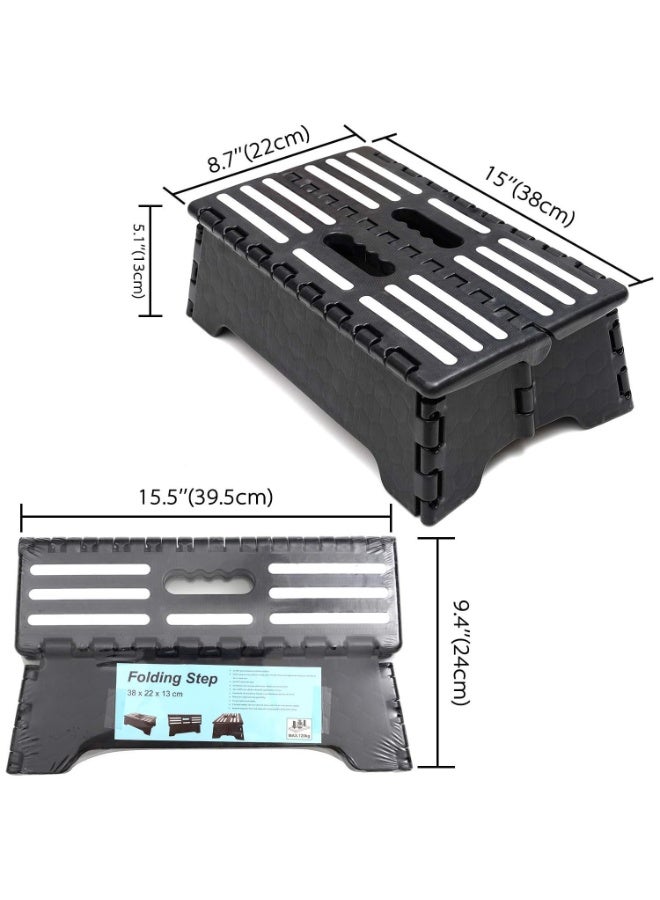 Generic Sturdy Folding Step Stool Portable 5”, Collapsible Half Step for Seniors Older Adults up to 300 lbs Entering Camper Van SUVs and RV, for Elderly People Getting up High Bed or Stairs - Image 3