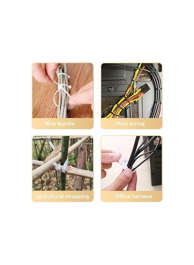 PROMASS promass Reusable Zip Ties Nylon 100 PCS (White, 12inch)  - Image 4