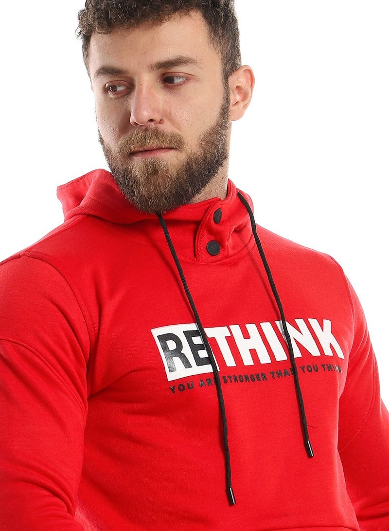 Caesar Mens Printed Rethink Hoodie With Front Pockets - Image 3
