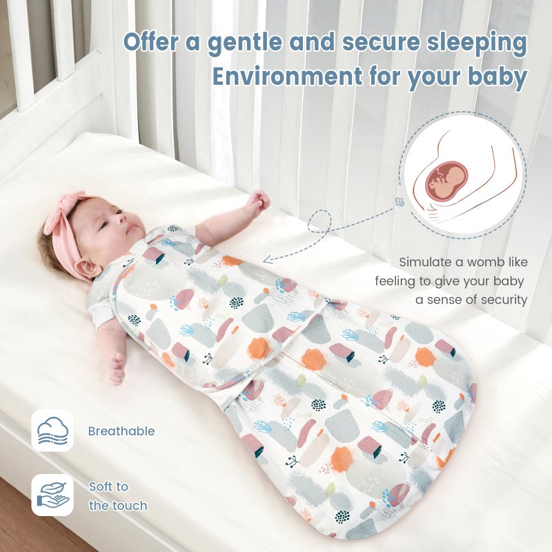 ZIGJOY Baby Swaddle Sleep Sack, 1.0 TOG Sleep Sack Swaddles for Newborns & infant 6-12 Months 100% Cotton Baby Wearable Blanket for Newborn Registry Essentials Blue&Stone Sea - Image 5