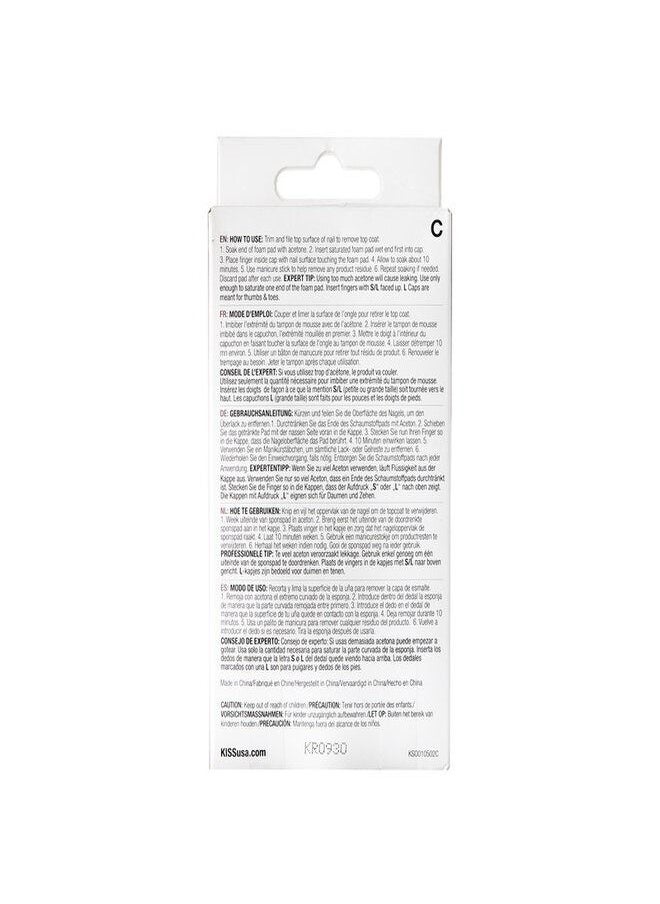 KISS Quick Soak-Off Remover Caps KSO01C  - Image 5