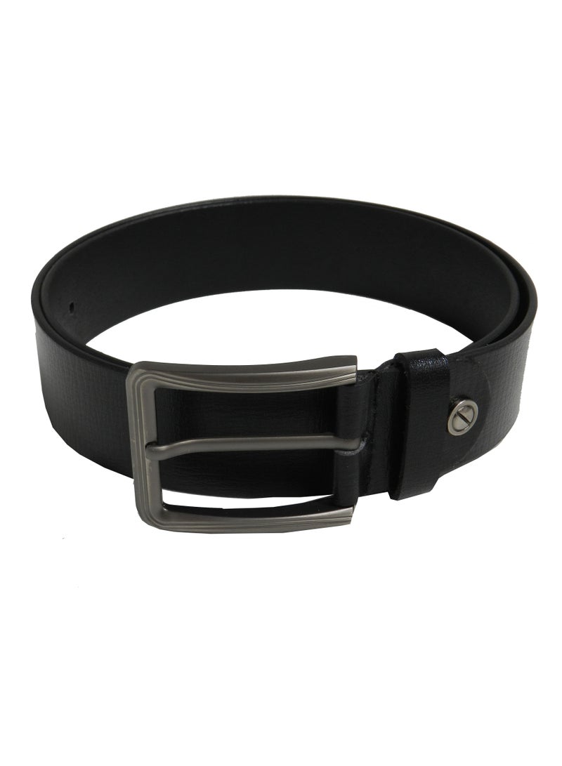 LAVERI LEATHER GENUINE LEATHER 40 MM FORMAL AND CASUAL BLACK BELT FOR MENS - Image 3