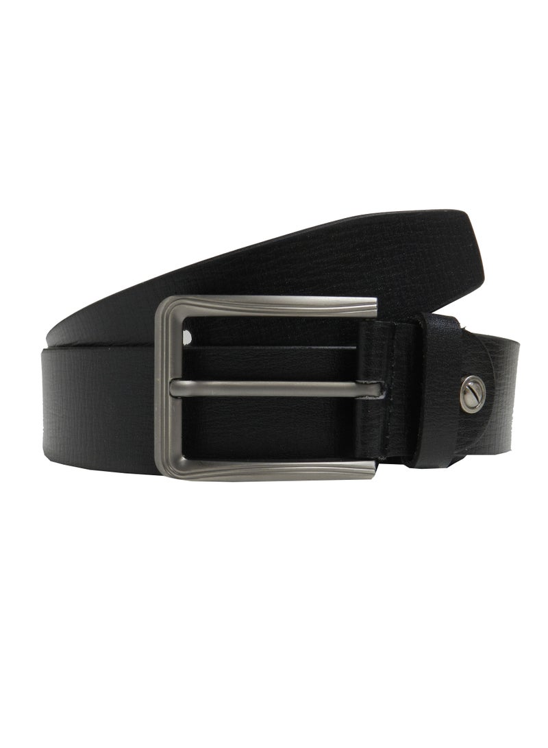 LAVERI LEATHER GENUINE LEATHER 40 MM FORMAL AND CASUAL BLACK BELT FOR MENS - Image 1