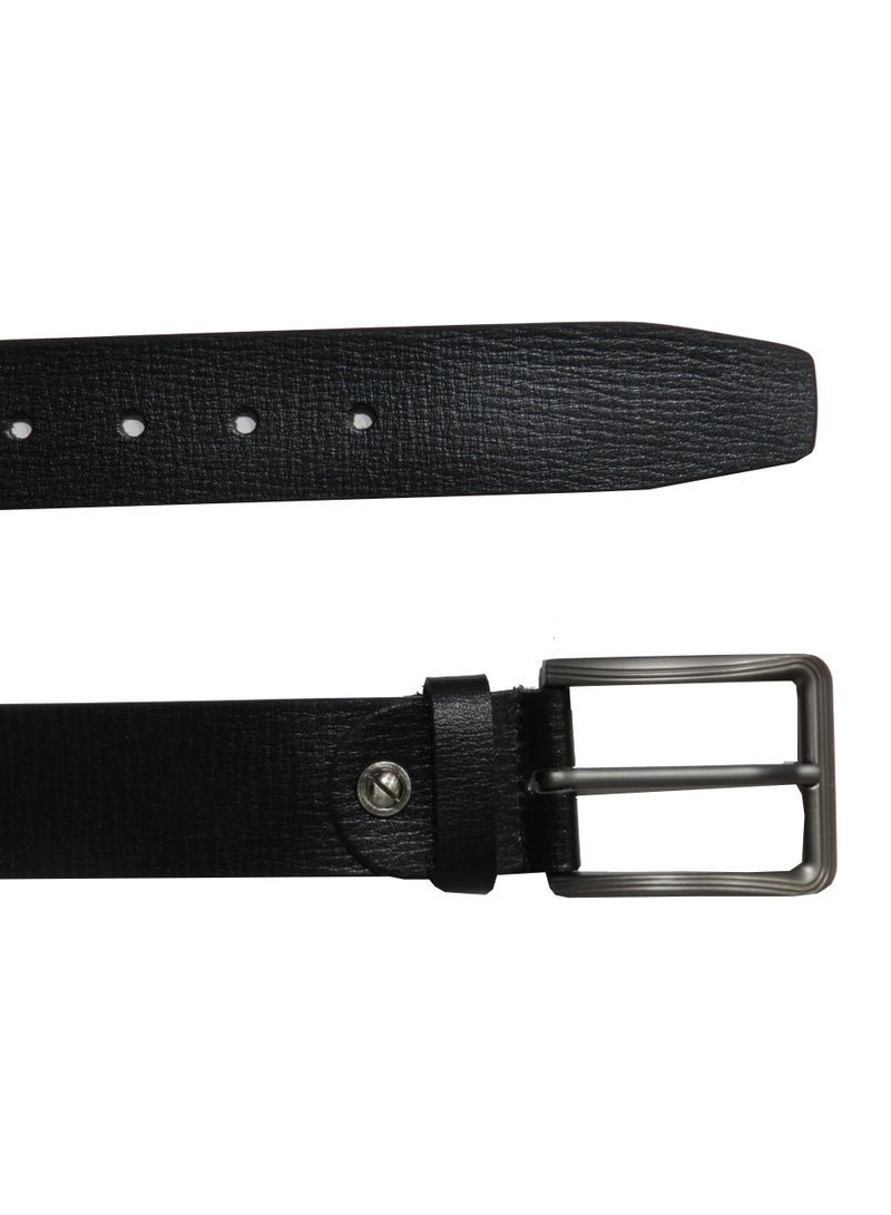 LAVERI LEATHER GENUINE LEATHER 40 MM FORMAL AND CASUAL BLACK BELT FOR MENS - Image 5