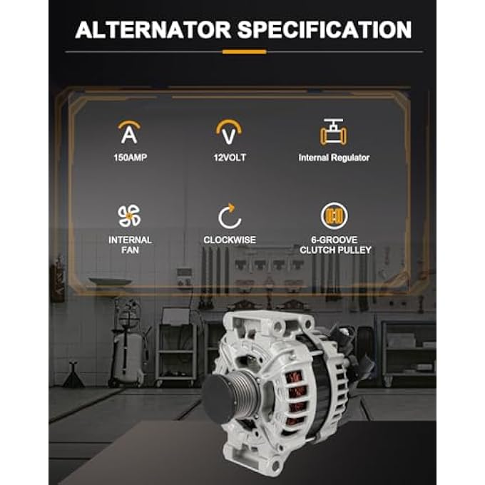 ROADFAR Alternator Replacement Fits for Mini for Cooper 2011-2016,for Mini for Cooper Countryman 2011-2016,for Mini for Cooper Paceman 2013-2016 - Image 2