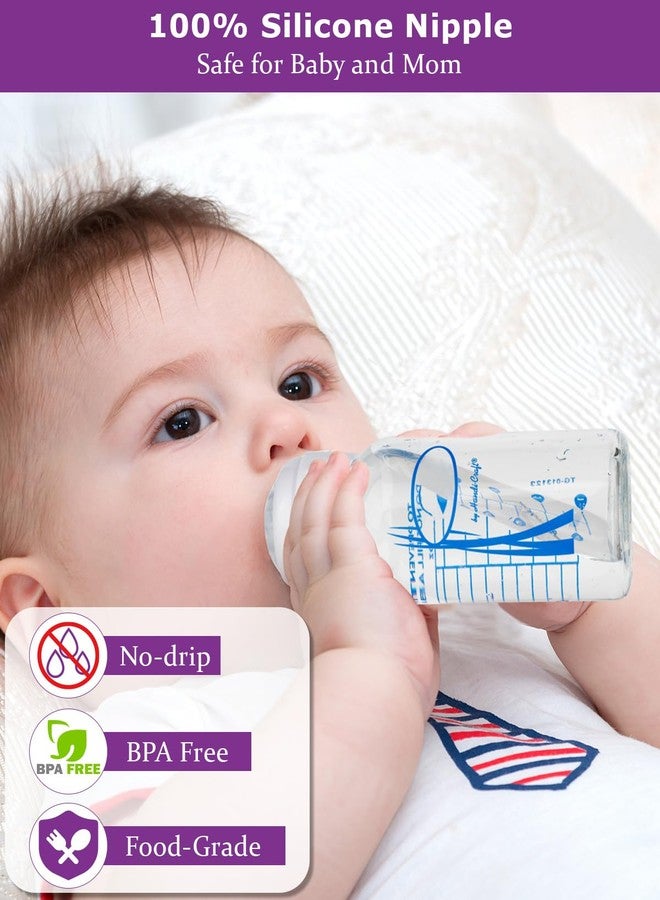 joyfeed Sippy Nipples for Dr. Brown's Narrow Baby Bottle & Glass Bottles,Soft Silicone Sippy Straw Nipple,6m+,4-Count - Image 3