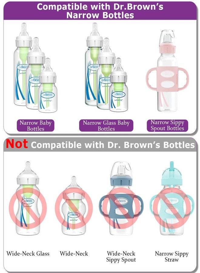 joyfeed Sippy Nipples for Dr. Brown's Narrow Baby Bottle & Glass Bottles,Soft Silicone Sippy Straw Nipple,6m+,4-Count - Image 4