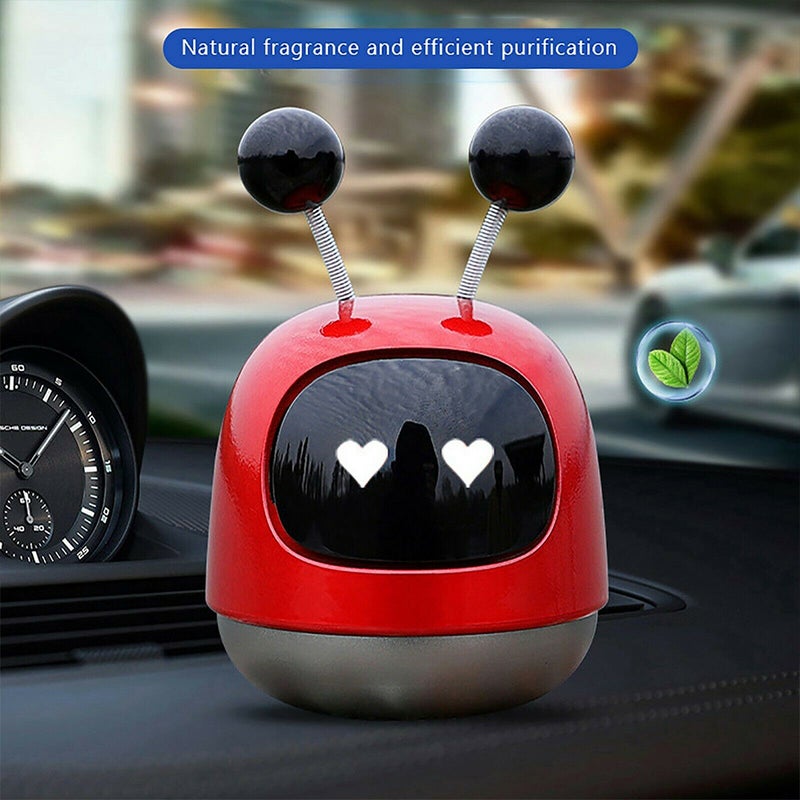 Car Perfume Cute Robot-shaped Solid Fragrance Incense Tablets Long-lasting Light Ornaments space gray - Image 5