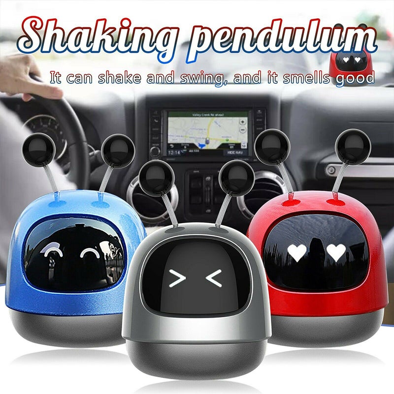 Car Perfume Cute Robot-shaped Solid Fragrance Incense Tablets Long-lasting Light Ornaments space gray - Image 1