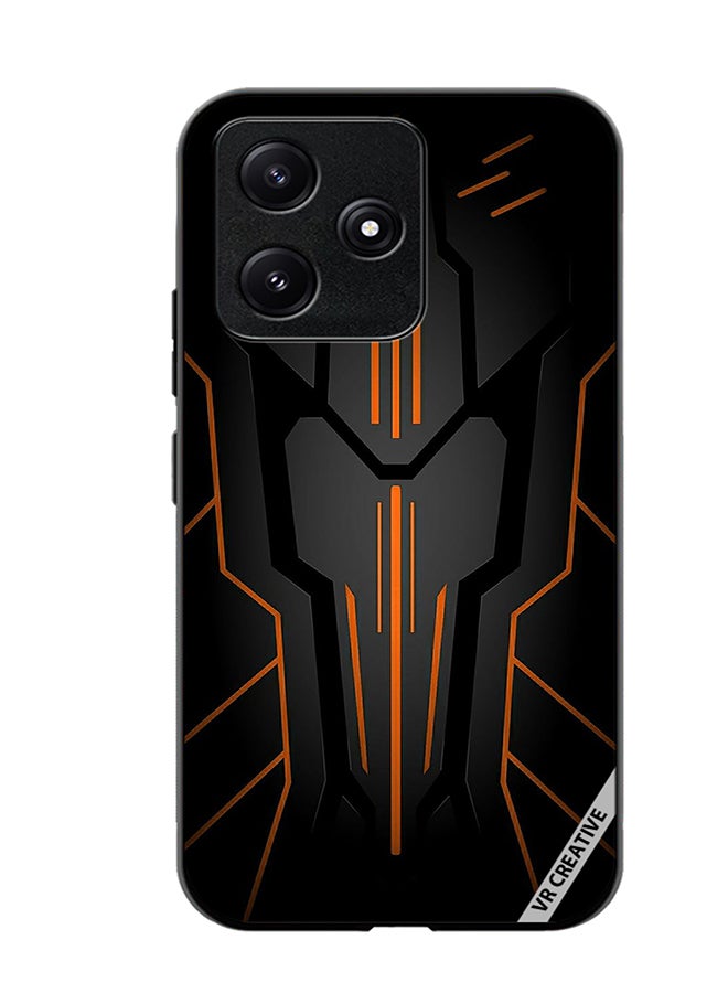 VR CREATIVE غطاء حماية لهاتف Xiaomi Poco M6 Pro 5G بتصميم سرك الأسود متعدد الألوان - Image 1