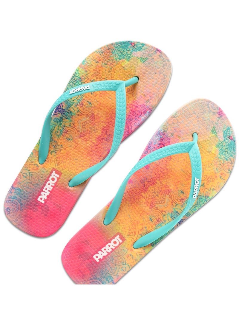 Parrot Jungle Motifs Women's Beach & Home Flip-Flop Slipper - Image 1