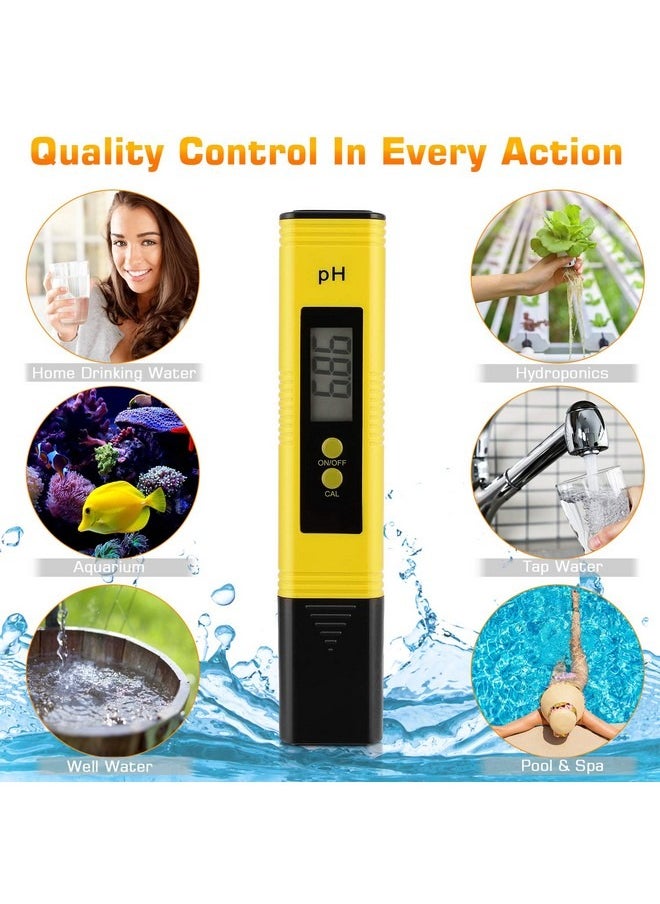 Beauenty - PH Meter for Water Hydroponics Digital PH Tester Pen 0.01 High Accuracy Pocket Size with 0-14 PH Measurement Range for Household Drinking, Pool and Aquarium - Image 1