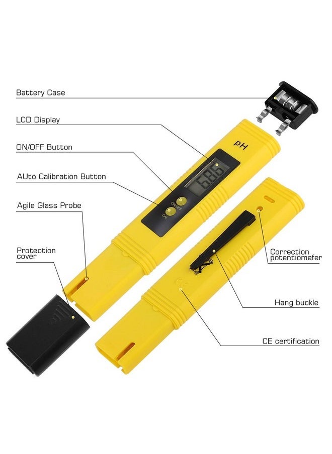Beauenty - PH Meter for Water Hydroponics Digital PH Tester Pen 0.01 High Accuracy Pocket Size with 0-14 PH Measurement Range for Household Drinking, Pool and Aquarium - Image 1