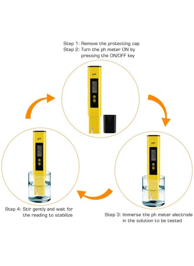 Beauenty - PH Meter for Water Hydroponics Digital PH Tester Pen 0.01 High Accuracy Pocket Size with 0-14 PH Measurement Range for Household Drinking, Pool and Aquarium - Image 1