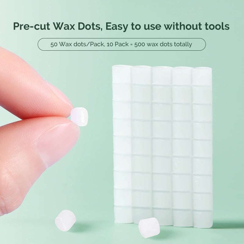 JMU 10 Pack Orthodontic Wax, Precut Braces Wax, Dental Wax Braces Mint Flavored - Image 3