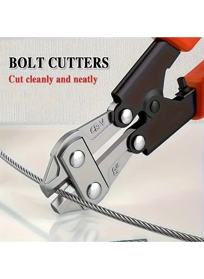 1pc Anti Chip Blade Bolt Cutters 8in Heavy Duty Metal Construction Shears - Image 2