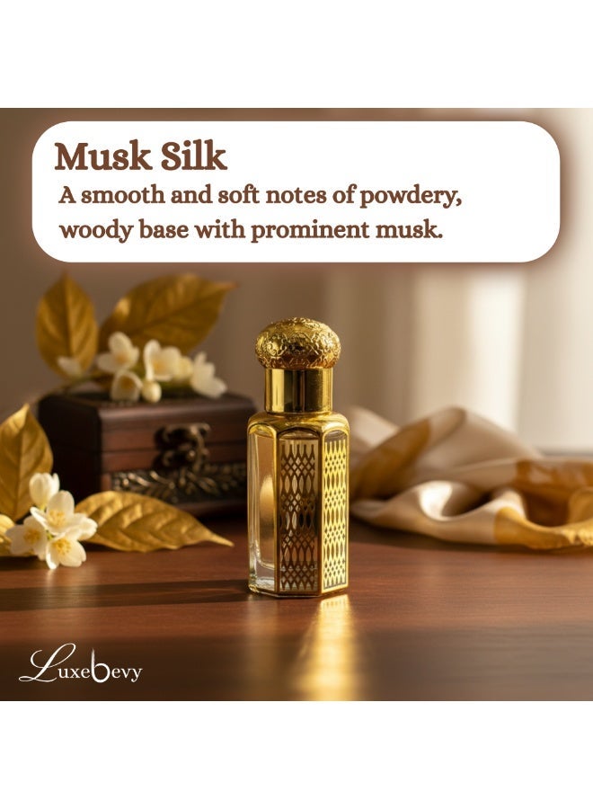Luxebevy Musk Tahara & Silk Musk Perfume Oil Set – 2 × 12ml Alcohol-Free Concentrated Oil – Long Lasting Clean Scent for Men and Women - Image 3