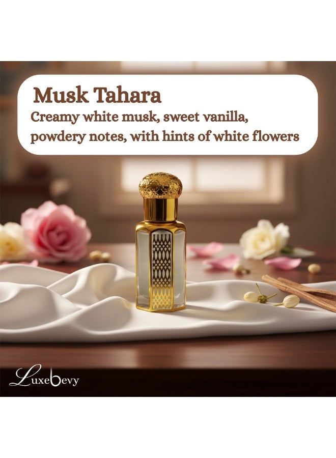 Luxebevy Musk Tahara & Silk Musk Perfume Oil Set – 2 × 12ml Alcohol-Free Concentrated Oil – Long Lasting Clean Scent for Men and Women - Image 4