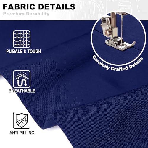 BeLuyi chef apron bib tool apron for man woman cross back straps with 4 pockets for kitchen cooking gardening baking working(Blue) - Image 3