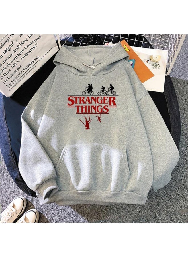 سترانجر ثينكينج **هودي لمحبي Stranger Things - مقاسات متعددة، سترة مطبوعة عادية للمعجبين للارتداء اليومي** - Image 1