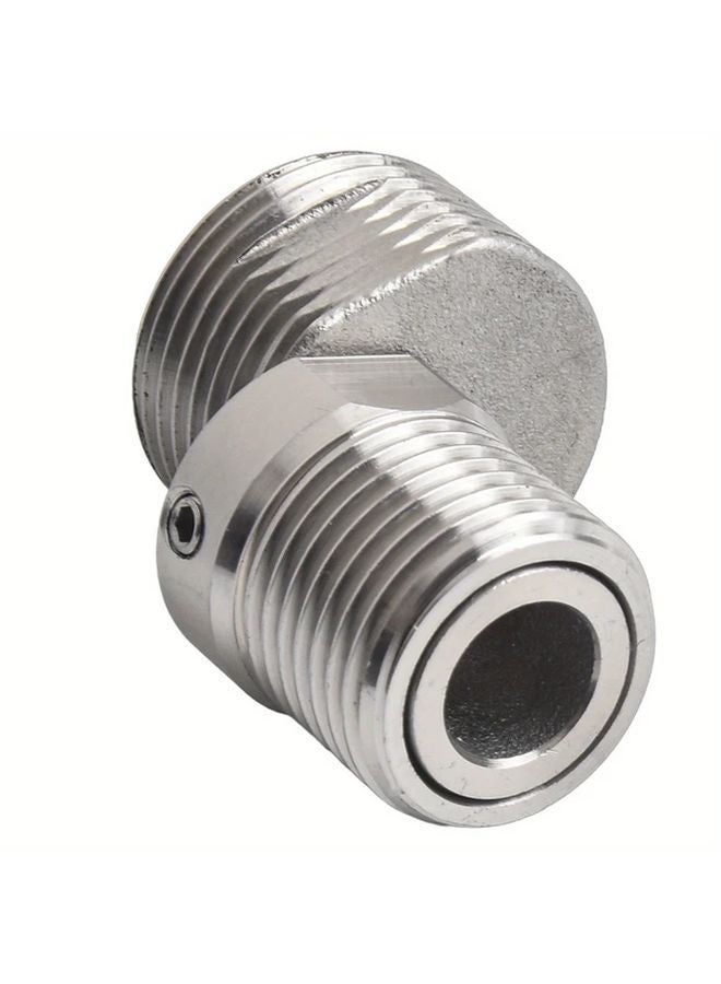 2pcs Short Style 304 Stainless Steel Faucet Adapter 360 Swivel Corrosion Resistant - Image 5