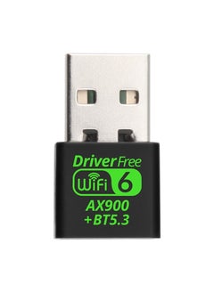 FLOWING USB WiFi Bluetooth Adapter, 900Mbps Dual Band 2.4/5Ghz Wireless Network External Receiver, Mini WiFi Dongle for PC/Laptop/Desktop  - Image 1