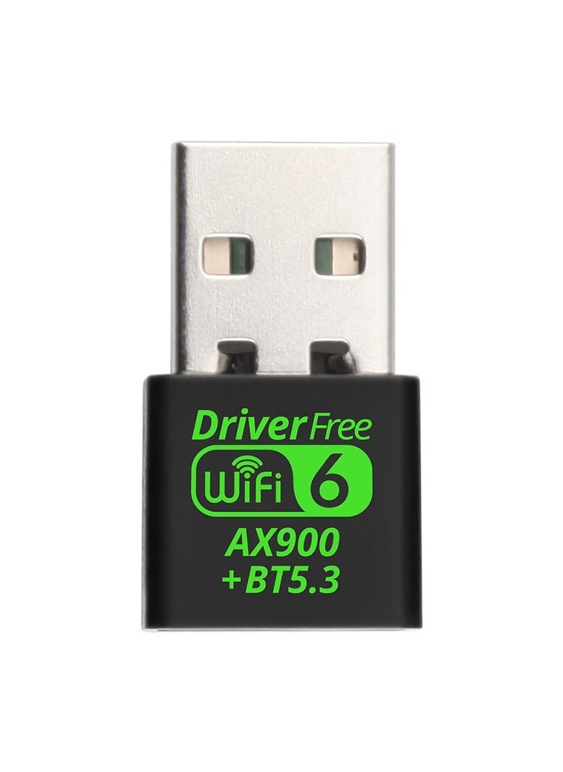 FLOWING - USB WiFi Bluetooth Adapter, 900Mbps Dual Band 2.4/5Ghz Wireless Network External Receiver, Mini WiFi Dongle for PC/Laptop/Desktop - Image 1