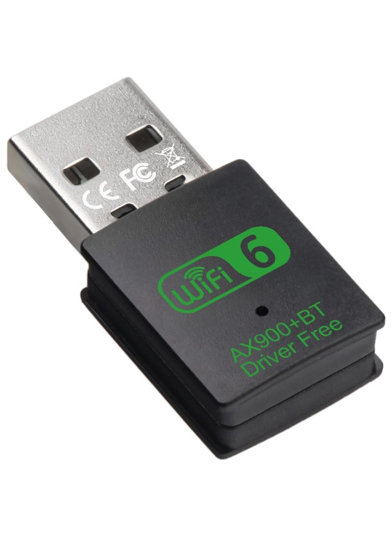 FLOWING USB WiFi6+BT5.4 Bluetooth Adapter, 601Mbps Dual Band 2.4/5Ghz Wireless Network External Receiver, Mini WiFi Dongle for PC/Laptop/Desktop - Image 1