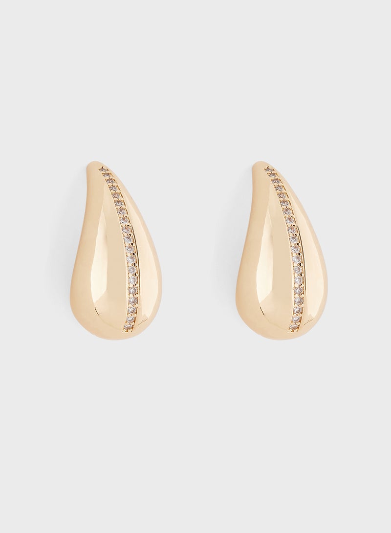 ELLA Rhinestone Hoop Earrings  - Image 1